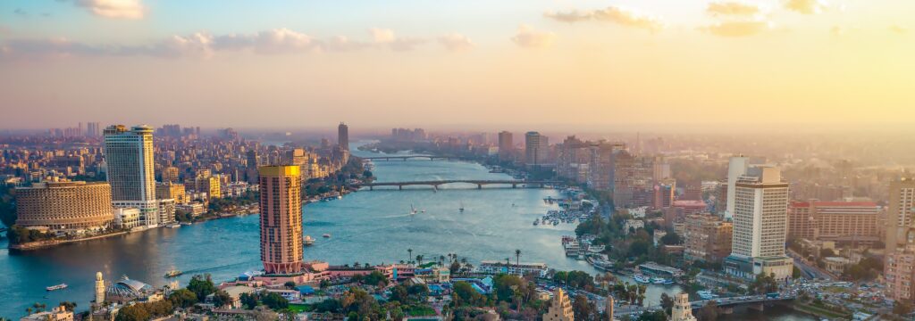 En bild på Nilen i Kairo