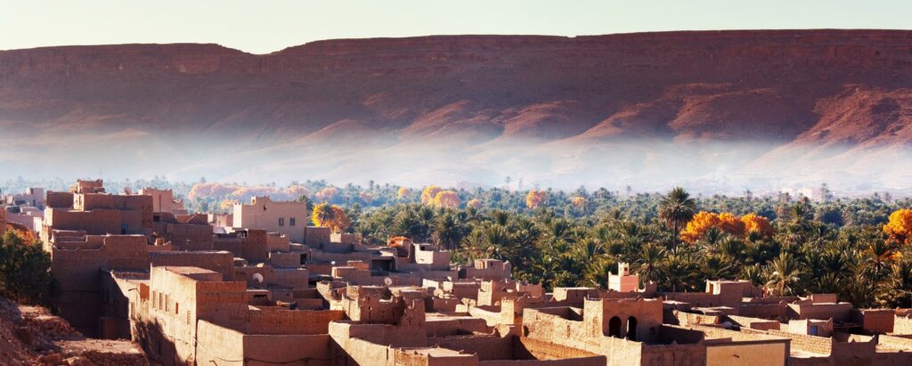En bild på en by i Marocko
