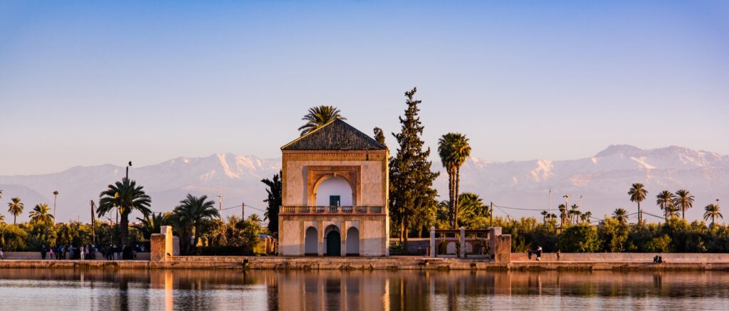 En bild på Saadian paviljong i Marrakech