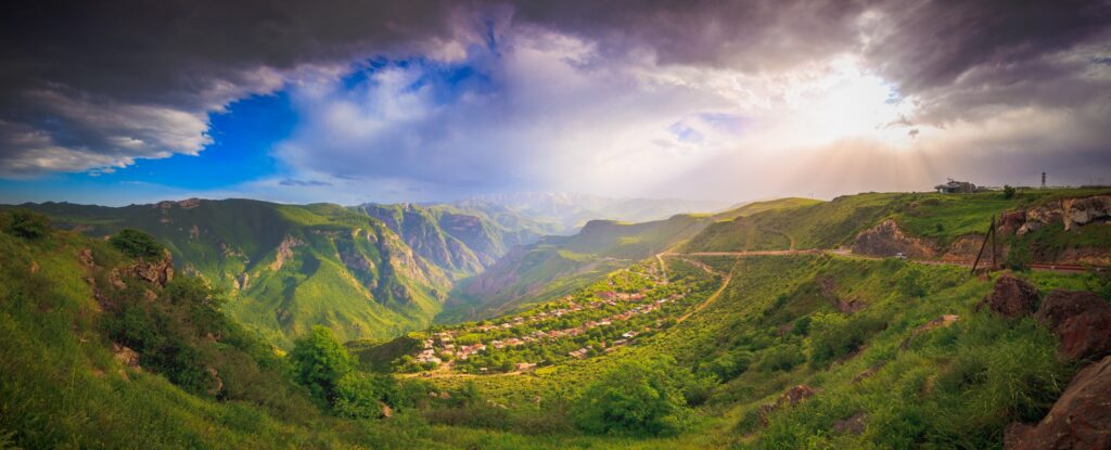 En bild på naturlandskapet i Armenien